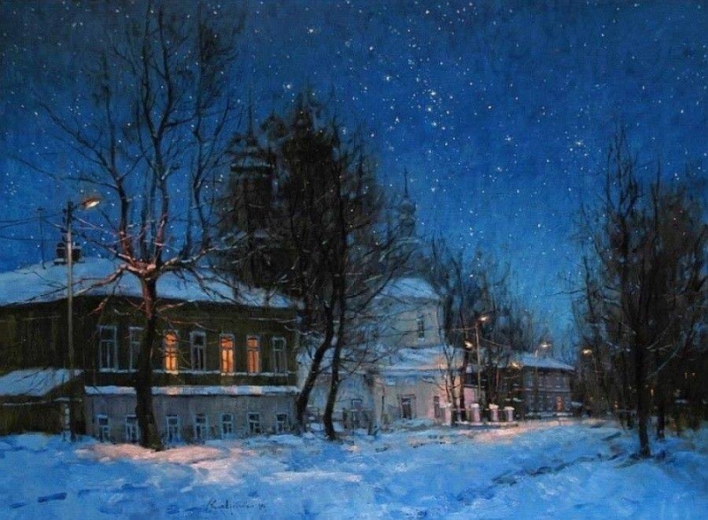 الکسی ساوچنکو- شب نقره ای - نقاش شوروی
